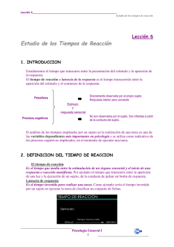 Estudio de los Tiempos de Reacción