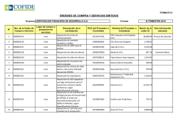 Ordenes de compra y servicios III trim. 2015 - Transparencia