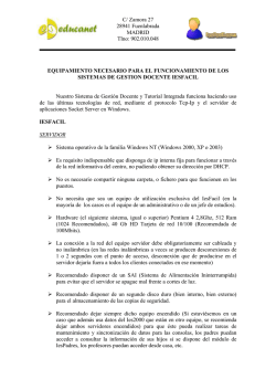 equipamiento necesario - EducaNet – Plataforma Software de