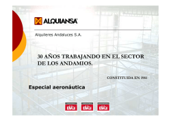 Especial aeronáutica - Alquiler de andamios Sevilla