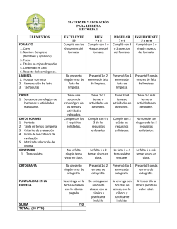 MATRIZ DE VALORACIÓN PARA LIBRETA