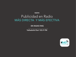 Publicidad R4G - Radio4G Valladolid
