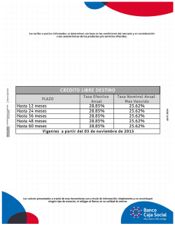CREDITO LIBRE DESTINO