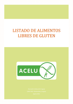 Listado de alimentos libres de gluten