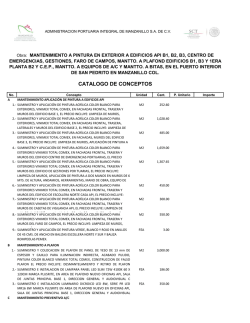 CATALOGO DE CONCEPTOS - Administración Portuaria Integral de