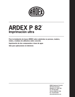 ARDEX P 82™ - ARDEX Americas