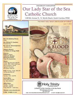 Church Bulletin for June 7, 2015