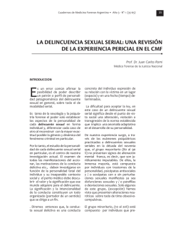 la delincuencia sexual serial: una revisión de la experiencia pericial
