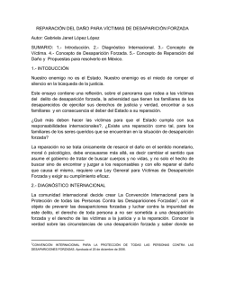 Reparación del daño para víctimas de desaparición forzada
