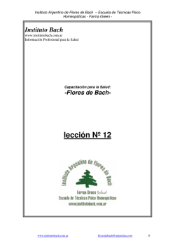 lección Nº 12 - Flores de Bach