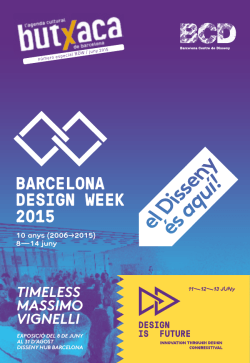 programa - Barcelona Design Week