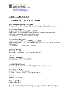 llibres 3r.ESO 15-16