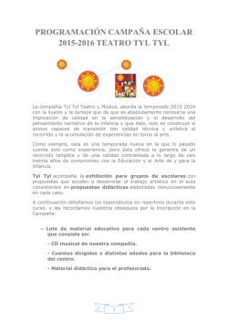 campaña escolar 2015-2016 educación infantil y primaria