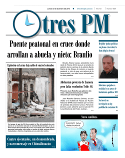 Puente peatonal en cruce donde arrollan a abuela y nieto