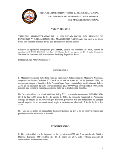 Voto N° 0244-2015 TRIBUNAL ADMINISTRATIVO DE LA