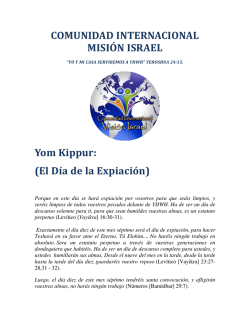 COMUNIDAD INTERNACIONAL MISIÓN ISRAEL Yom Kippur: (El