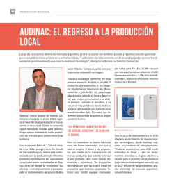 AUDINAC: EL REGRESO A LA PRODUCCIÓN LOCAL