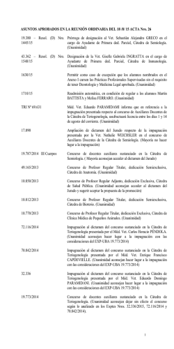 ASUNTOS APROBADOS EN LA REUNIÓN ORDINARIA DEL 18 /8