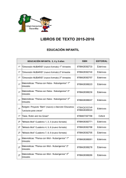 LIBROS DE TEXTO 2015-2016 - Colegio Internacional Eurovillas