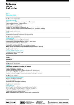 Agenda Expositores_Defensa de la Industria