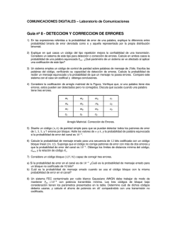 Guía nº 8 - DETECCION Y CORRECCION DE ERRORES