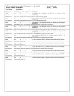 LISTADO DE ERRORES DE VALIDACION, PEDIMENTO: 3459