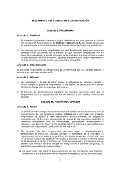 1 REGLAMENTO DEL CONSEJO DE