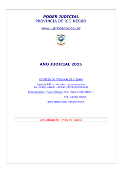 secretarias judiciales - del Poder Judicial de Rio Negro