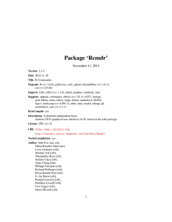 Package `Rcmdr`