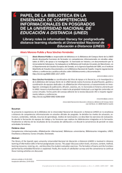 Papel de la biblioteca en la enseñanza de competencias