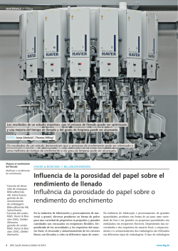Influência da porosidade do papel sobre o rendimento do