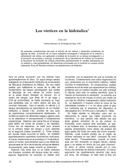Los vórtices en la hidráulica - Instituto Mexicano de Tecnología del