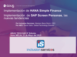 Inclusion Services: HANA Simple finance & SAP Screen Personas
