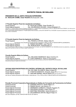 272 12 de agosto de 2015 DISTRITO FISCAL DE SULLANA