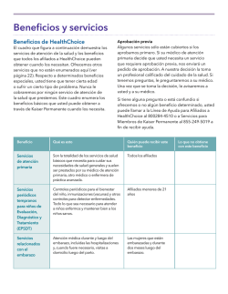 Beneficios y servicios - Kaiser Permanente