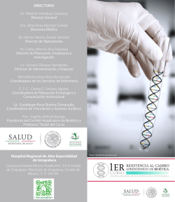 Programa - Hospital Regional de Alta Especialidad de Ixtapaluca