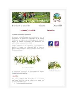 Infusiones y Tradición - Red de Agricultura Ecológica del Perú