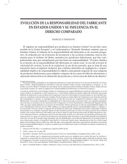 Evolución de la responsabilidad del fabricante en Estados Unidos y