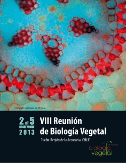 VIII Reunión de Biología Vegetal