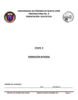 Etapa 4 - Preparatoria 9 - Universidad Autónoma de Nuevo León