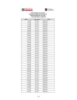 CONVOCATORIA No. 001-2015