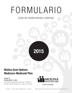 (Lista de medicamentos cubiertos) Molina Dual Options Medicare
