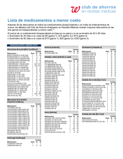 Lista de medicamentos a menor costo (cont.)