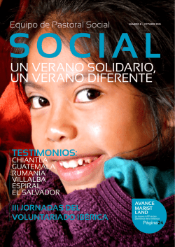 UN VERANO SOLIDARIO, UN VERANO DIFERENTE