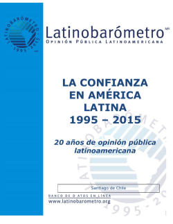 LA CONFIANZA EN AMÉRICA LATINA 1995 – 2015
