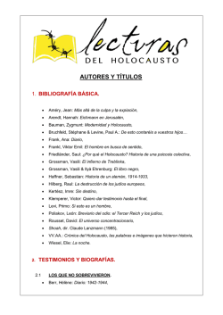 UNA RETROSPECTIVA DEL HOLOCAUSTO