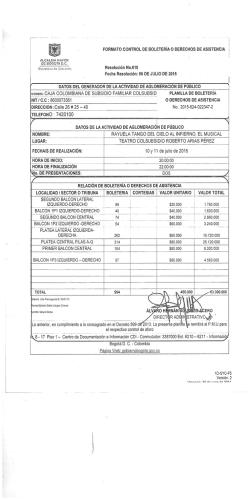 FORMATO CONTROL DE BOLETERIA 0 DERECHOS