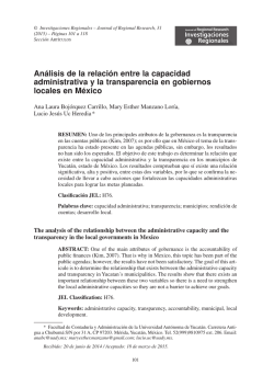 Análisis de la relación entre la capacidad administrativa y la