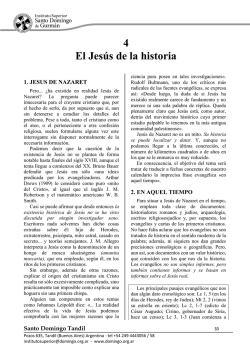 4 El Jesús de la historia - Asociación Civil Santo Domingo de Guzmán