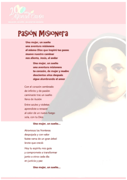 Pasión Misionera - Misioneras de la Inmaculada Concepción